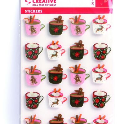 20 GOURMET CHRISTMAS CHOCOLATE STICKERS