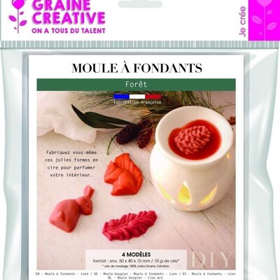 MOLDE FONDANT 4 VELAS BOSQUE