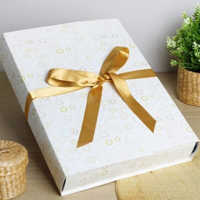 Caja de regalo reutilizable LEA Modular - Gran formato - Oro Eclat