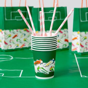 Gobelets de fête de football écologiques - paquet de 8 9