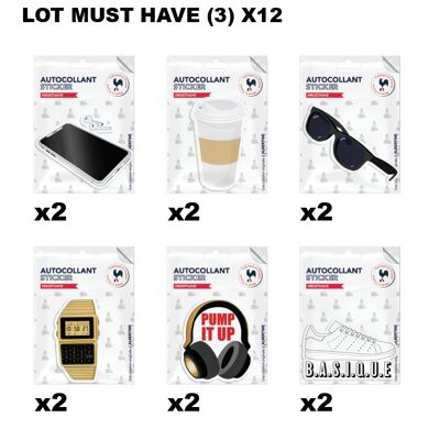 LOTS 12 STICKERS ordinateur MUST HAVE