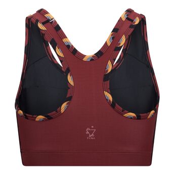 Soutien-gorge de sport Siefay On Iron Red Funky Splash 2