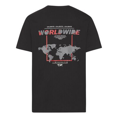 Oversize T-shirt with world wide print