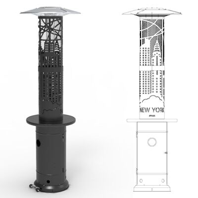 Calefactor a gas APANA Bellamente Design New York