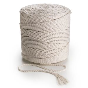 4mm 3 brins NATUREL torsadé 280, 1.5kg 3 PLY Cotton Cord