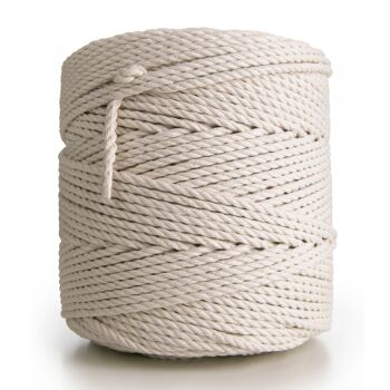 4mm 3 brins NATUREL torsadé 280, 1.5kg 3 PLY Cotton Cord 2