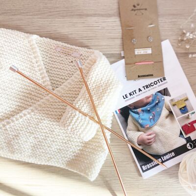 DIY-Kit de ocio creativo para principiantes-Kit de tejer sujetador bebé-Canastilla/Recién nacido