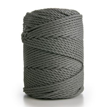 4mm 3 brins torsadés 150m-160, 1kg Cordon Coton 3 PLIS GRIS FONCÉ 2