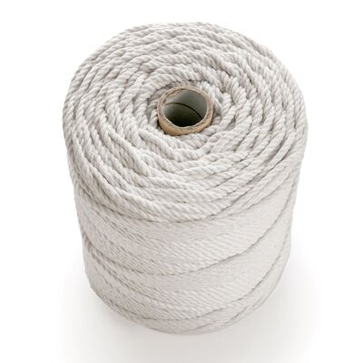 4 mm 3 Stränge 200 m oder 400 m 3-lagiges Makramee-Seil aus natürlicher Baumwollkordel
