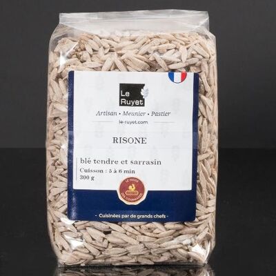 Soft wheat and buckwheat risone