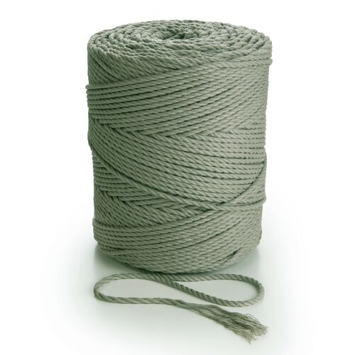 Macrame Cord Rope Twine 3 ply Twist 3mm x 270m or 135m 3 strands cotton cord string Sage Green