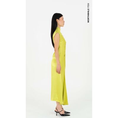 Halfter Wild Lime Midikleid / Cut Out