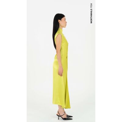 Robe midi licou citron vert sauvage / Découpe