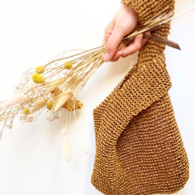 DIY-Creative leisure kit for beginners -Koty raffia bag knitting kit