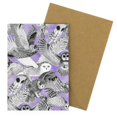 Parliament of Owls Greetings Card