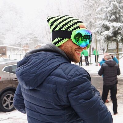 Bonnet après ski / Bonnet jaune fluo / jaune