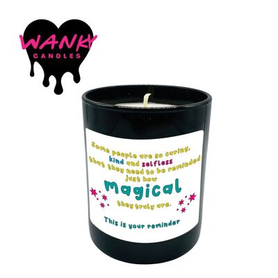 3 x Wanky Candle Black Jar Scented Candles - Just how magical you truly are - WCBJ191