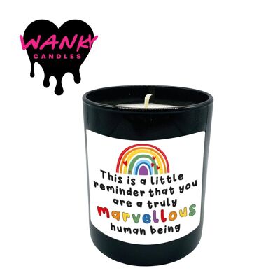 3 candele profumate Wanky Candle Black Jar - Veramente meraviglioso essere umano - WCBJ192