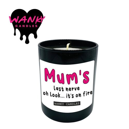 3 x Wanky Candle Black Jar Scented Candles - Mum's last nerve - WCBJ198
