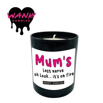 3 x Bougies parfumées Wanky Candle Black Jar - Le dernier nerf de maman - WCBJ198