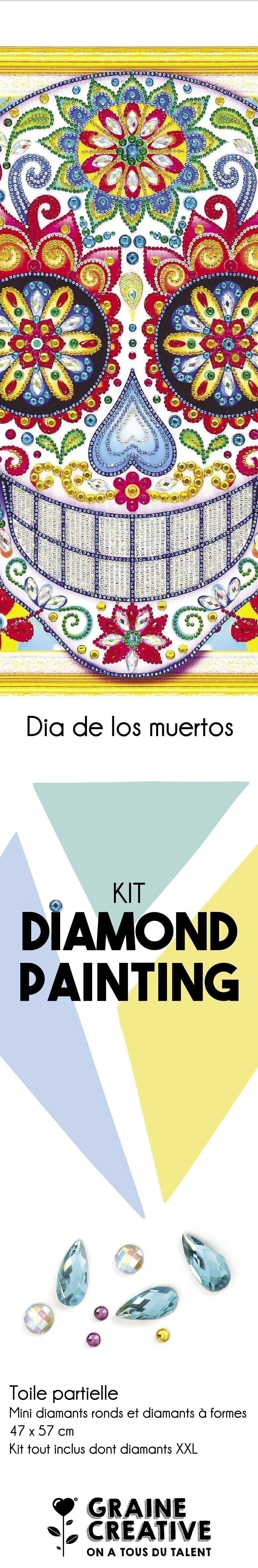 DIAMANTE PINTURA CALAVERA MEXICANA