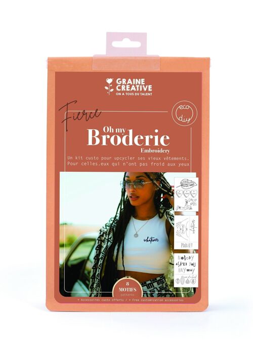 KIT BRODERIE SUR VETEMENT FIERCE 165 x 240 x 50 mm