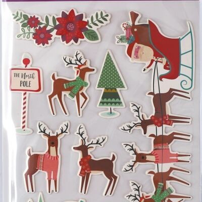8 CHRISTMAS CHIPBOARD STICKERS