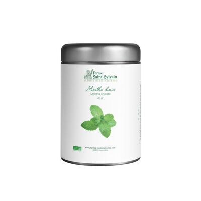 Menta Dulce Ecológica - 40g - Vaso Herbolario para infusión