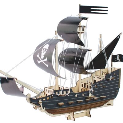 Kit de construcción de barco pirata - madera