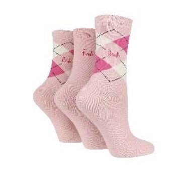 Lot de 3 paires de chaussettes pour femmes - Rose 4