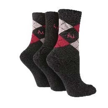 Lot de 3 paires de chaussettes femme - Anthracite