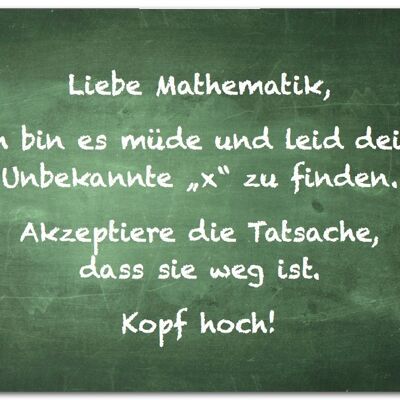 Carte postale "J'aime les mathématiques"