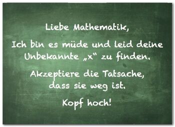 Carte postale "J'aime les mathématiques"