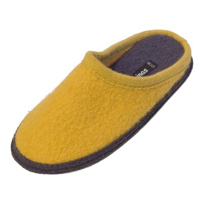 Bacinas slippers with yellow color accent and black sole
