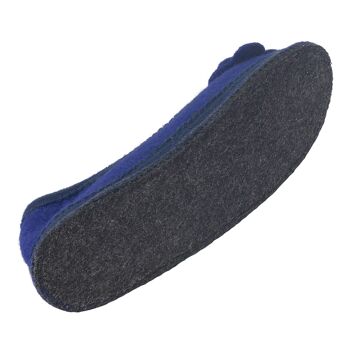 Chaussons ballerines House en laine de mouton feutrée, bleu foncé 4