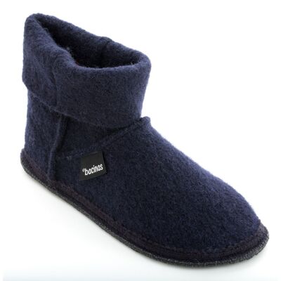 Bacinas slippers botines mujer azul oscuro