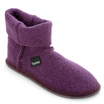 Bacinas slippers botines mujer morado