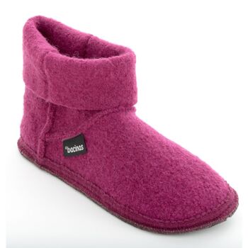 Bacinas chaussons bottines pour femme violet