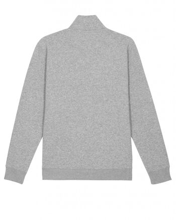 Sweatshirt bio Quarter Zip - Gris 2