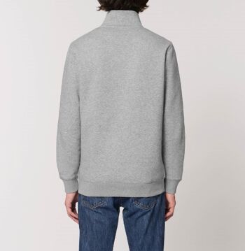 Sweatshirt bio Quarter Zip - Gris 6