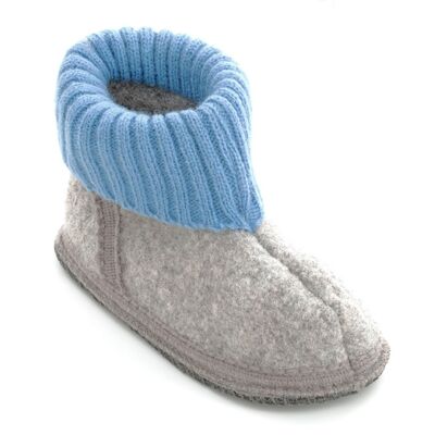 Bacinas chaussons hauts pour enfants gris/bleu