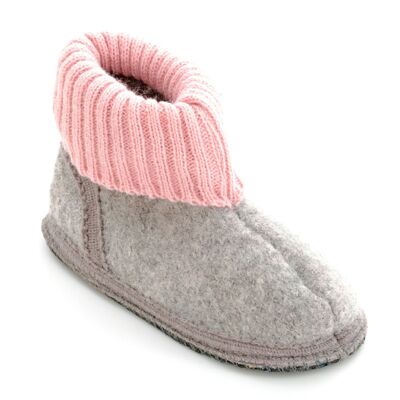 Bacinas high slippers for children grey/pink