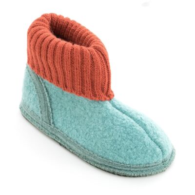 Bacinas zapatillas altas para niños azul cielo/naranja