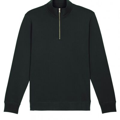 Quarter Zip Organic Sweatshirt - Black