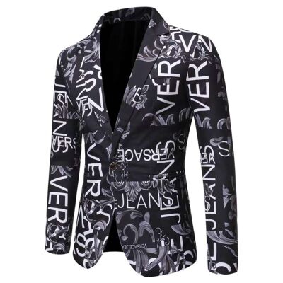 Herrenblazer mit Aufdruck | Anzug | verschiedene Farben | Viskose / Polyester