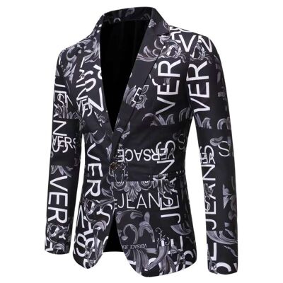 Heren blazer met print | suit | diverse kleuren | Viscose / Polyester