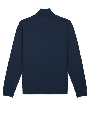 Sweatshirt bio Quarter Zip - Bleu marine 2