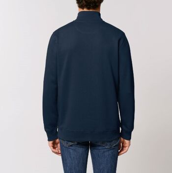Sweatshirt bio Quarter Zip - Bleu marine 5