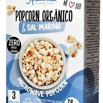 Organic microwave popcorn 0% fat 75 g