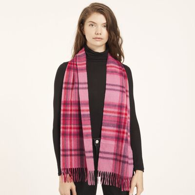 Bufanda de lana de cordero rosa Pimlico